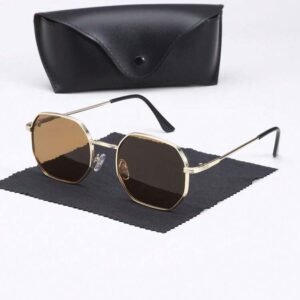 نظارات رجالية مربعة فاخرة عصرية، تصميم إطار معدني، كل زوج يأتي مع 1